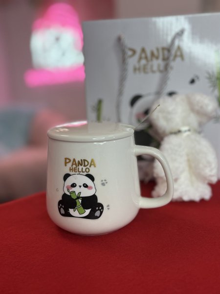 كوب قهوة سيراميك بتصميم باندا