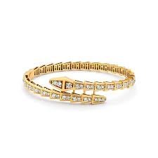 سوار وخاتم بولغري سيربنتي فايبر من الذهب الأصفر