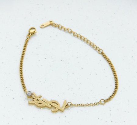 اسوارة سان لوران YSL ذهبي